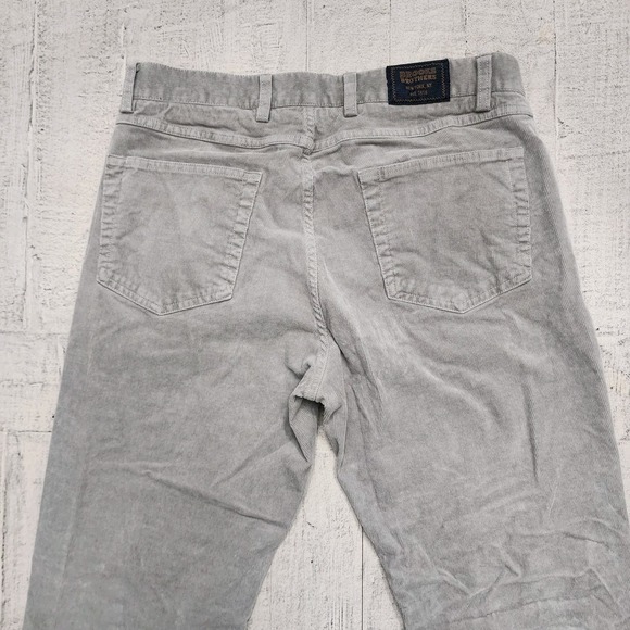 Brooks Brothers Gray Slim Fit Corduroy Cotton Stretch‎ Pants Men's Size 32x32 - Picture 5 of 9